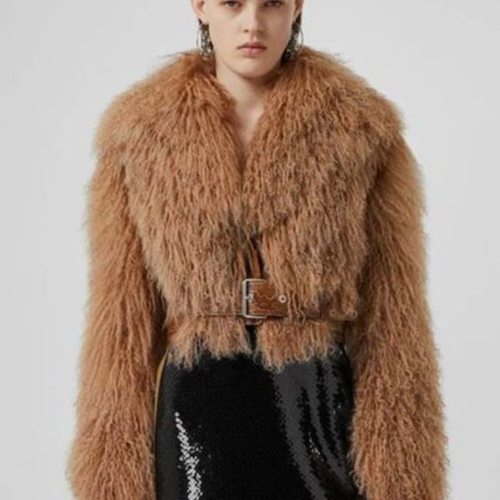 NWT Burberry Shearling Biker Jacket